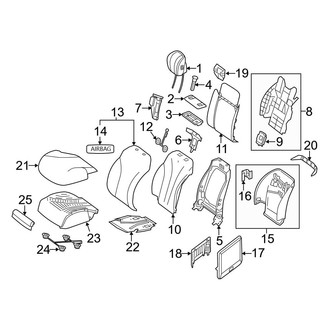 Mercedes-Benz OE - Seats & Tracks - Driver Seat Components (With Massage, With Rear Entertainment), (Sedan)