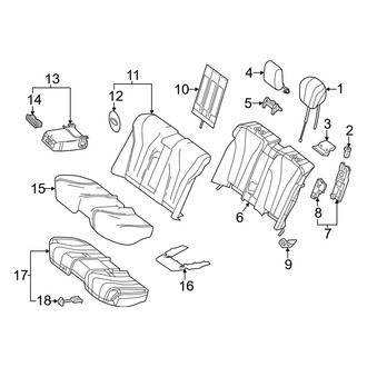 Mercedes-Benz OE - Seats & Tracks - Rear Seat Components (Bench Seat, W/O Power), (Sedan)