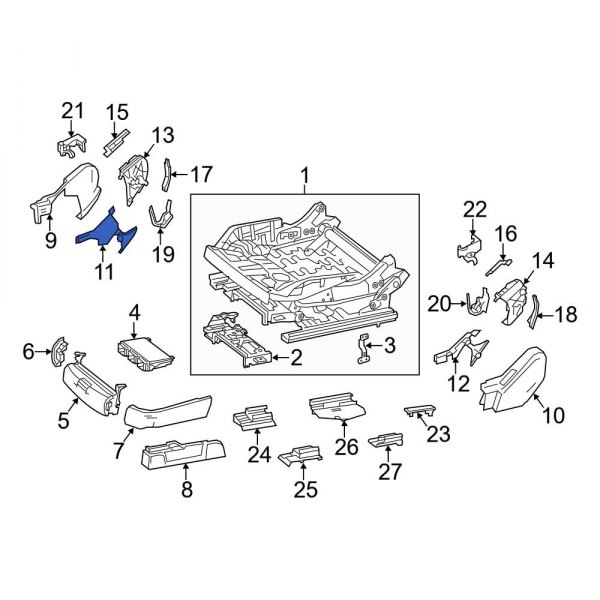 Seat Back Recliner Adjustment Mechanism Cover