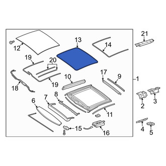 Mercedes-Benz OE - Outer Sunroof Glass Seal