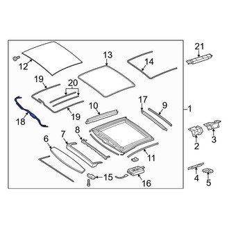 Mercedes-Benz OE - Left Sunroof Guide Rail