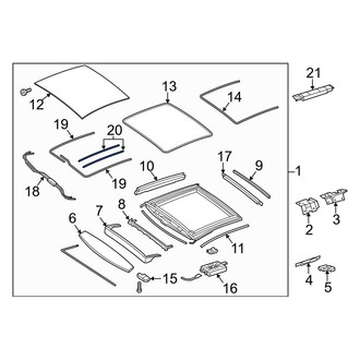 Mercedes-Benz OE - Left Sunroof Guide Rail