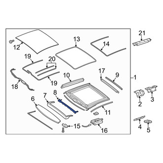 Mercedes-Benz OE - Front Sunroof Opening Trim