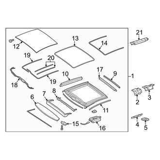 Mercedes-Benz OE - Roof - Sunroof (Front), (Sedan)