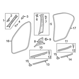 Mercedes-Benz OE - Pillars, Rocker & Floor - Interior Trim (Sedan)