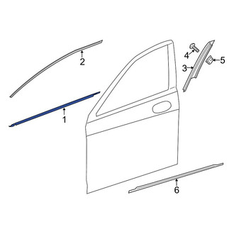 Mercedes-Benz OE - Front Left Door Belt Molding