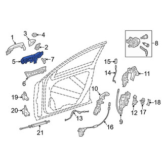Mercedes-Benz OE - Front Left Exterior Door Handle Base