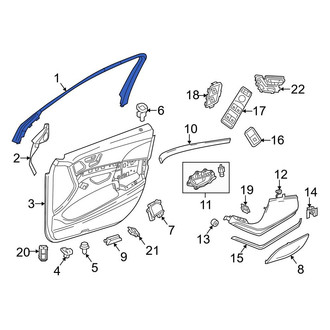 Mercedes-Benz OE - Front Right Door Window Molding