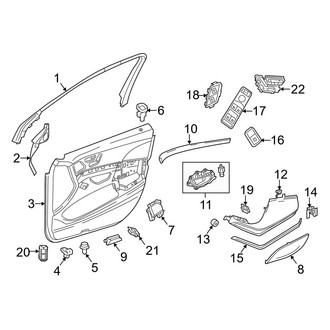 Mercedes-Benz OE - Front Door - Interior Trim (Sedan)