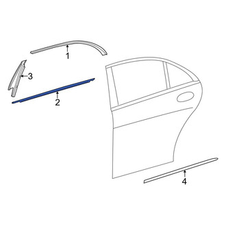 Mercedes-Benz OE - Rear Right Door Belt Molding