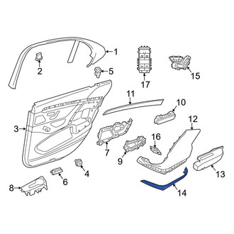 Mercedes-Benz OE - Rear Left Lower Door Trim Molding