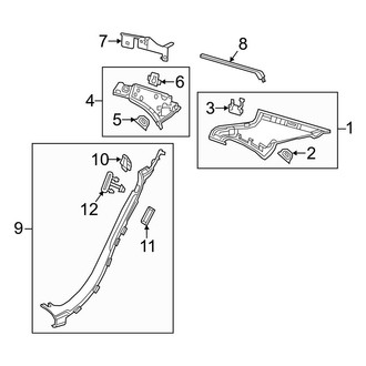Mercedes-Benz OE - Quarter Panel - Interior Trim (Sedan)