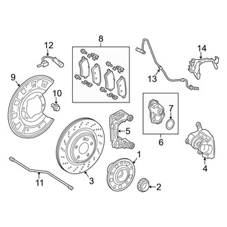 Mercedes-Benz OE - Rear Suspension - Brake Components