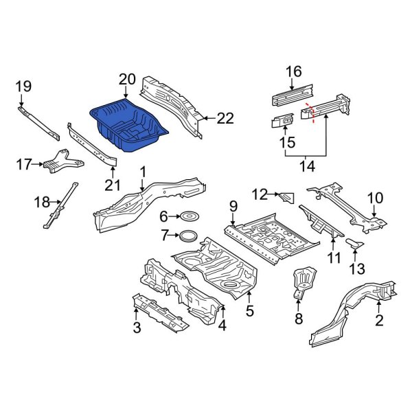 Mercedes-Benz OE 2226102000 - Rear Spare Tire Compartment