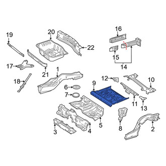 Mercedes-Benz OE - Rear Center Floor Pan