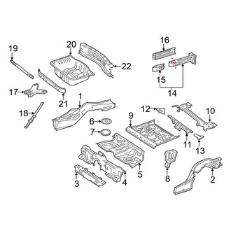 Mercedes-Benz OE - Rear Body & Floor - Floor & Rails (Sedan)