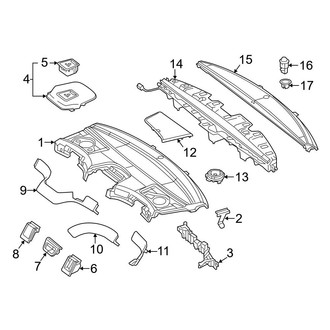 Mercedes-Benz OE - Rear Body & Floor - Interior Trim (Package Tray), (Sedan)