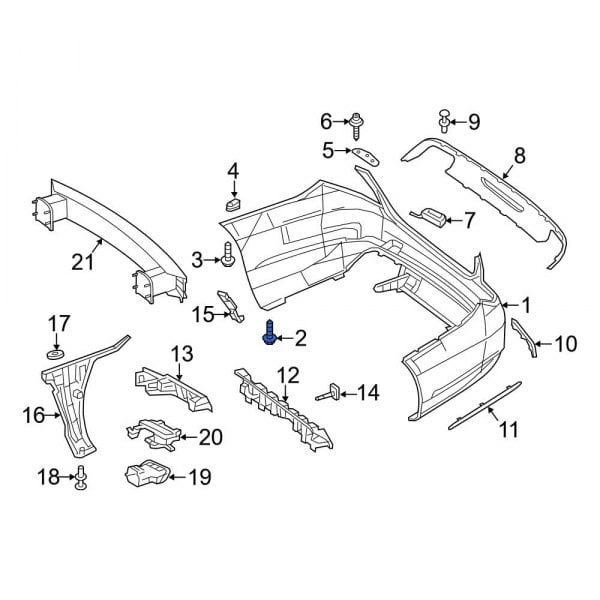 Mercedes-Benz OE 000000004679 - Bumper Cover Screw