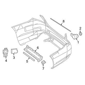 Mercedes-Benz OE - Rear Bumper - Bumper & Components (W/O AMG Package Electrical Components), (Sedan)