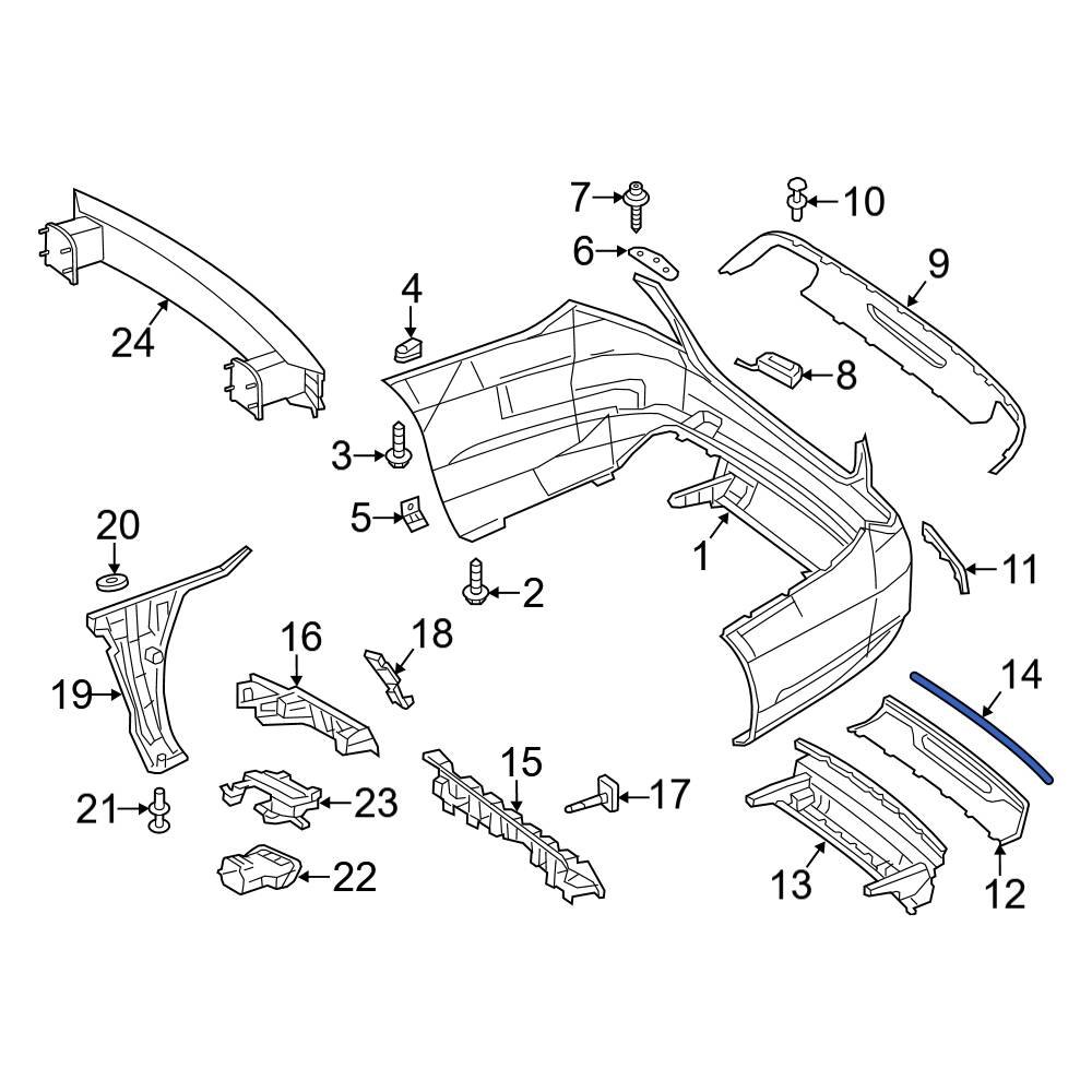 Mercedes-benz Oe 2228853921 - Rear Lower Bumper Trim