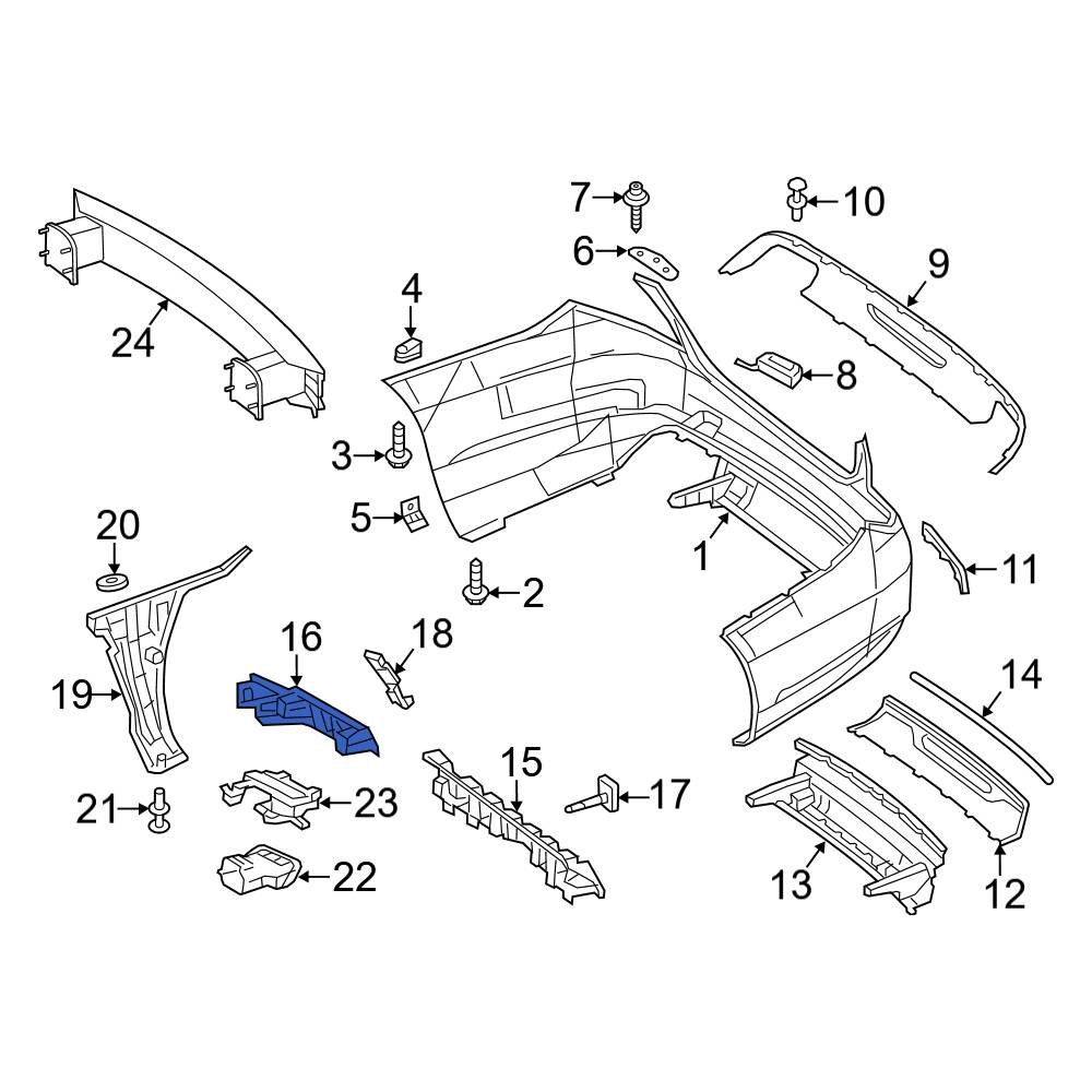 Mercedes-Benz OE 2228850565 - Rear Center Bumper Impact Absorber