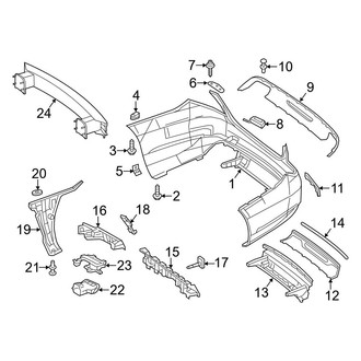 Mercedes-Benz OE - Rear Bumper - Bumper & Components (With AMG Package, Cover & Components)