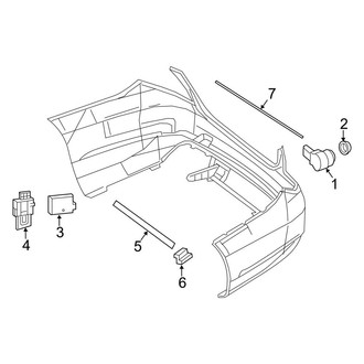 Mercedes-Benz OE - Rear Bumper - Bumper & Components (With AMG Package, Electrical Components), (Sedan)
