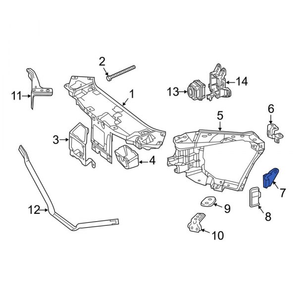 Headlight Mounting Panel Bracket