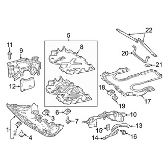 Mercedes-Benz OE - Radiator Support - Splash Shields (Convertible)