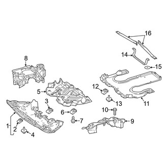 Mercedes-Benz OE - Radiator Support - Splash Shields (Coupe)