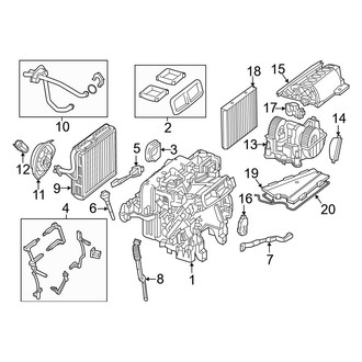 Mercedes-Benz OE - Air Conditioner & Heater - Evaporator & Heater Components (Coupe)