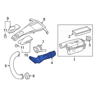 Mercedes-Benz OE - Front Left Engine Air Intake Hose