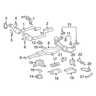 Mercedes-Benz OE - Exhaust System - Exhaust Components (Convertible / Coupe)