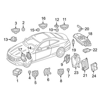 Mercedes-Benz OE - Instrument Panel - Sound System (Coupe)
