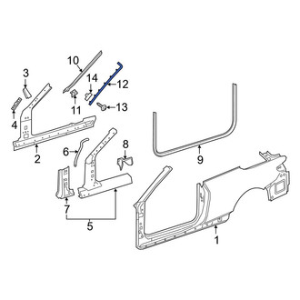 Mercedes-Benz OE - Left Windshield Molding