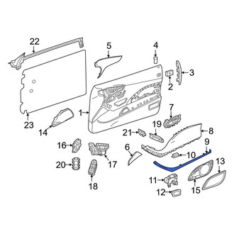 Mercedes-Benz OE - Front Left Lower Door Trim Molding