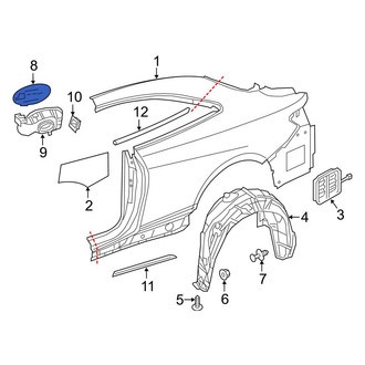 Mercedes-Benz OE - Rear Fuel Filler Door