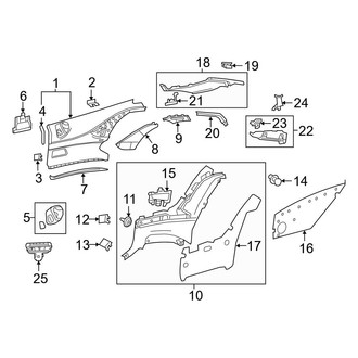 Mercedes-Benz OE - Quarter Panel - Interior Trim (Coupe)