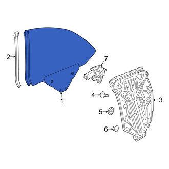 Mercedes-Benz OE - Rear Right Quarter Glass