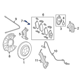 Mercedes-Benz OE - Front Disc Brake Pad Wear Sensor