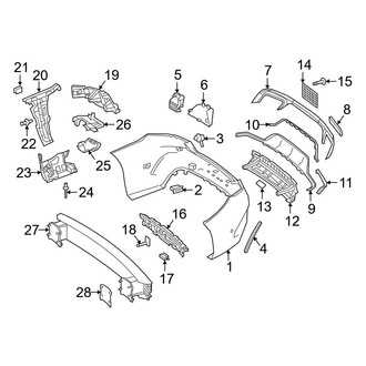 Mercedes-Benz OE - Rear Bumper - Bumper & Components (With Sport Package), (Convertible / Coupe)