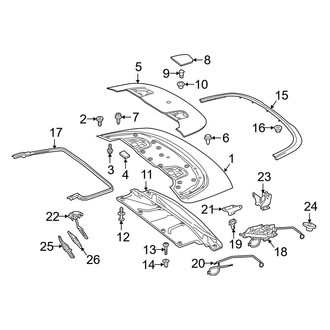 Mercedes-Benz OE - Convertible/Soft Top - Top Well Components (Convertible)