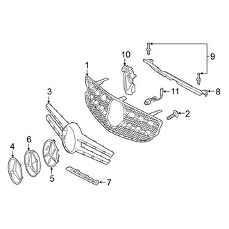 Mercedes-Benz OE - Front Bumper & Grille - Grille & Components (W/O AMG Package), (Base / 4Matic)