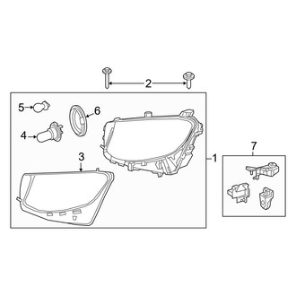 Mercedes-Benz OE - Front Lamps - Headlamp Components (Halogen), (Sport Utility X253 Body Code)
