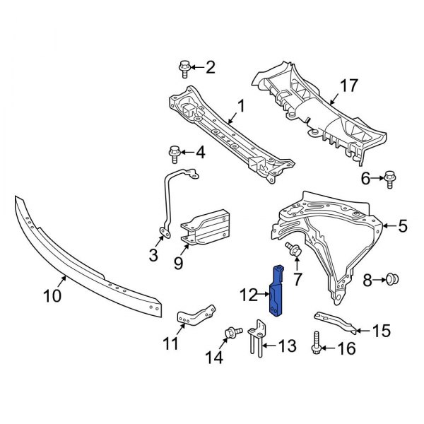 Bumper Impact Bar Bracket