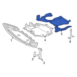 Mercedes-Benz OE - Front Rearward Radiator Support Splash Shield