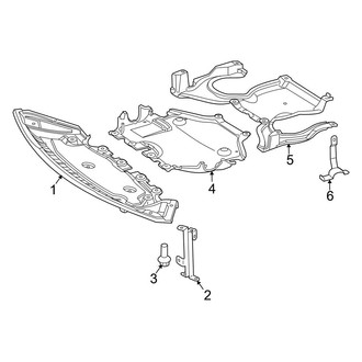 Mercedes-Benz OE - Radiator Support - Splash Shields (Base / 4Matic Sport Utility X253 Body Code)