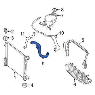 Mercedes-Benz OE - Upper Radiator Coolant Hose