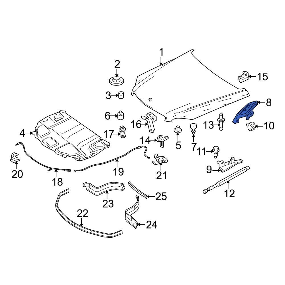 Mercedes-Benz OE 2538800228 - Front Right Hood Hinge