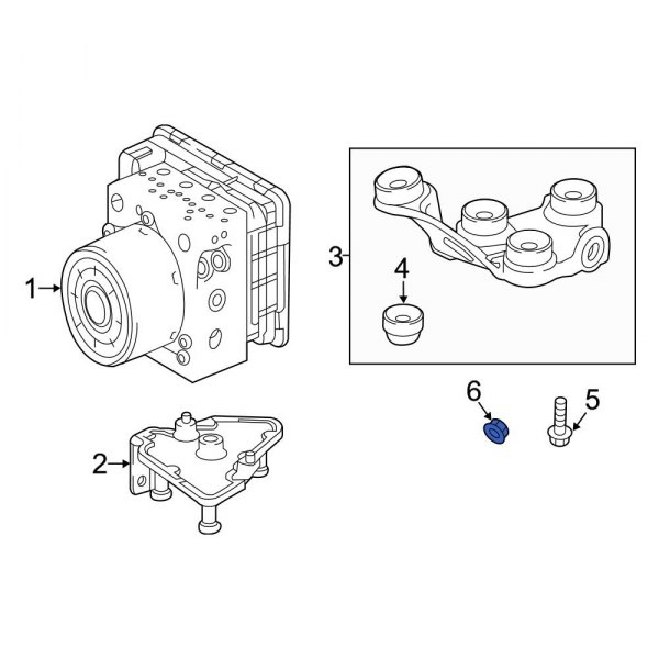 ABS Hydraulic Assembly Nut